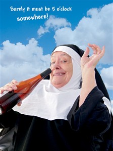 1318 BD Happy drinking nun