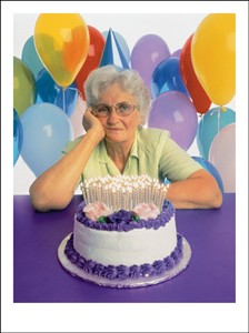 2164 BD Mature woman with cake